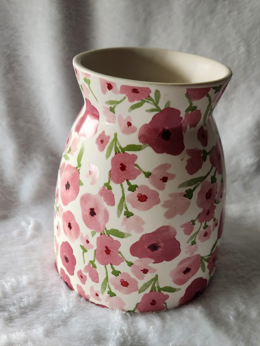 Floral Ceramic Vase - Pink Blossom Design